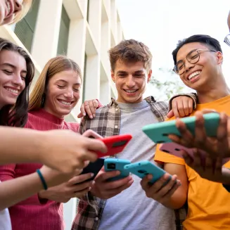 smiling-young-adults-looking